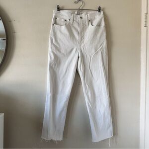 Madewell The Perfect Vintage Crop Jeans - White - Size 27